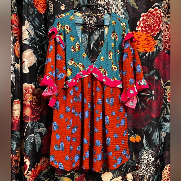 Anthropologie Ruffled Sleep Mini Dress - Picture 2 of 4